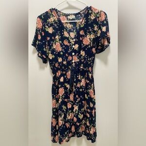 Full Circle Trends Floral Button-Up Dress